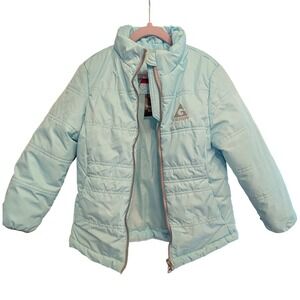 Gerry Girls Puffer Jacket Light Blue Winter Coat Size XS 5/6 Full Zip